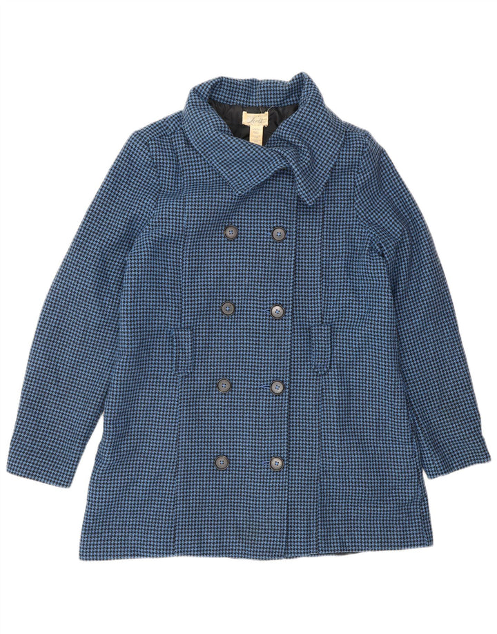 LEVI'S ženski kaput s dvorednim kopčanjem UK 16 Large Blue Houndstooth Wool