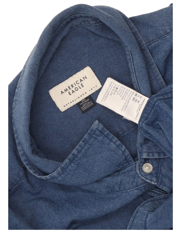 American Eagle muška košulja 2XL plavi pamuk