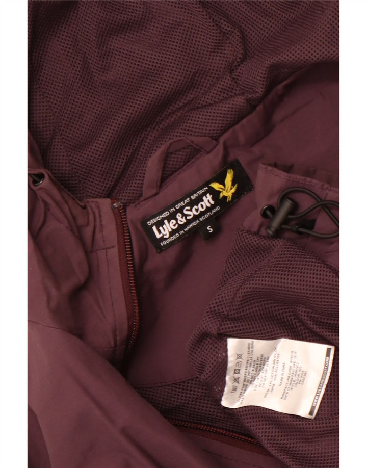 Lyle & Scott Muška kišna jakna s kapuljačom UK 36 Mala bordo pamuk