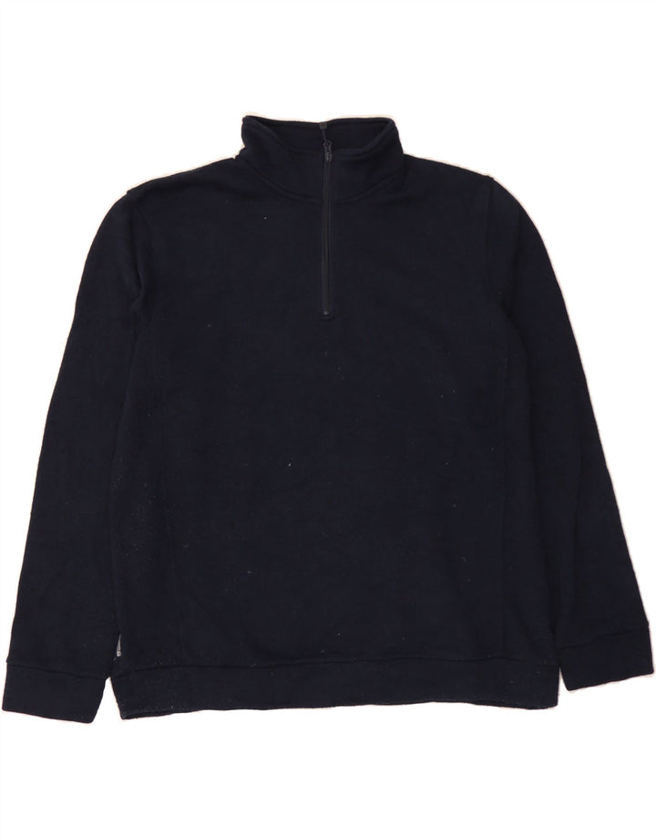 MOUNTAIN WAREHOUSE Mens Zip Neck Sweatshirt Jumper 2XL Navy Blue Polyester Vintage Mountain Warehouse and Second-Hand Mountain Warehouse from Messina Hembry 