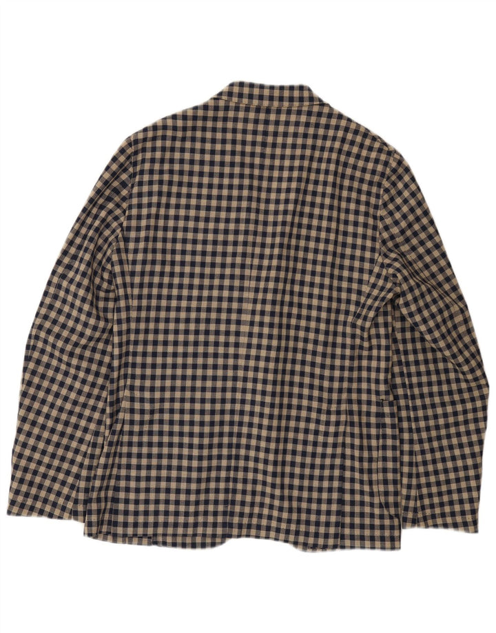 Angelico Muški sako sa 2 gumba IT 50 Large Beige Gingham Wool