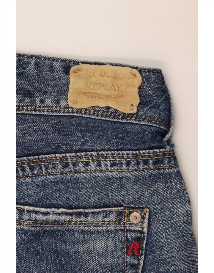 REPLAY Ženske traperice širokih nogavica W32 L31 Plave