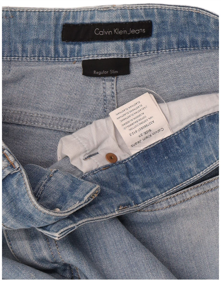 Calvin Klein ženske uske kapri traperice standardnog kroja W29 srednje plavi pamuk