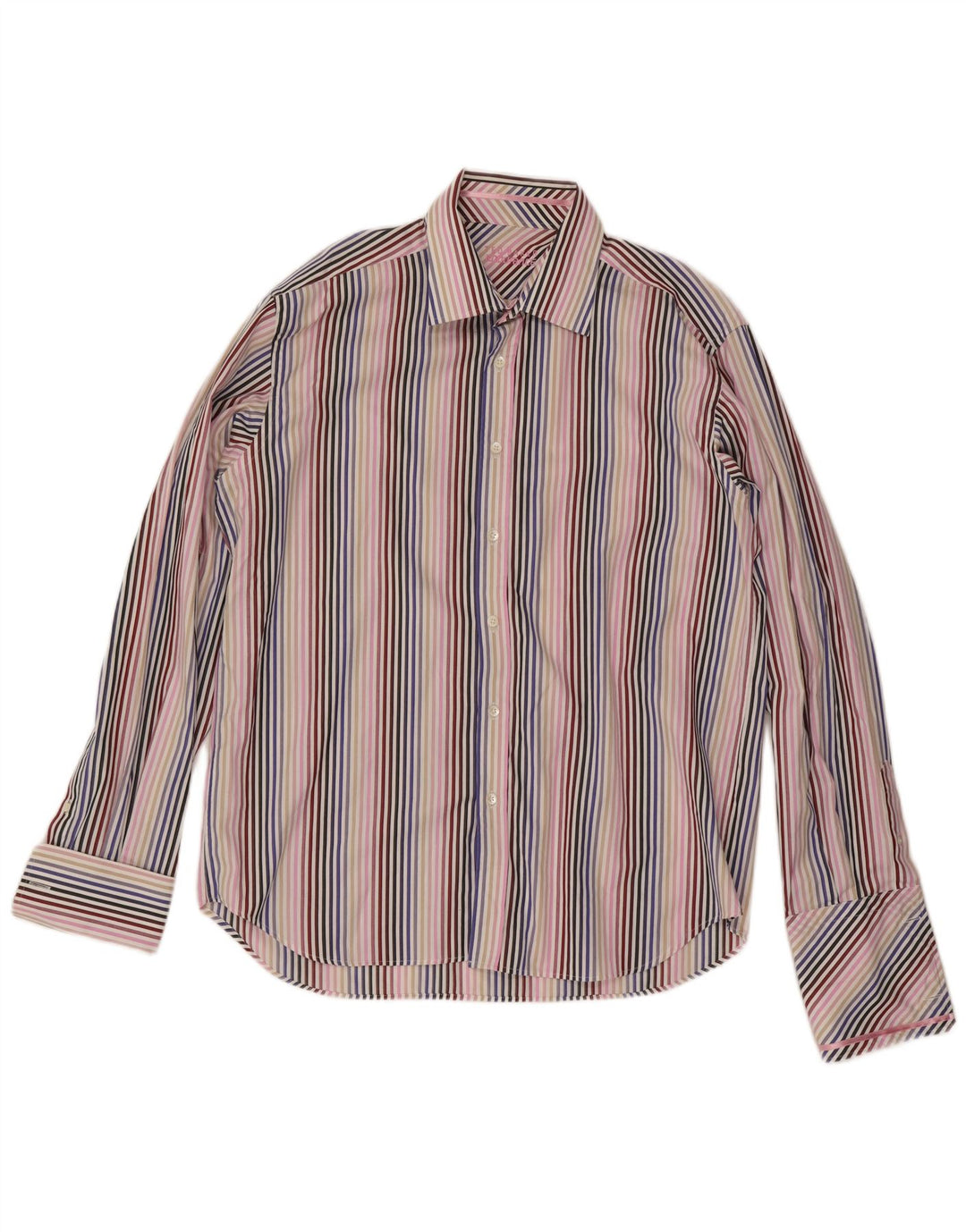 Muška svečana košulja Ted Baker, veličina 17 1/2 XL, raznobojni prugasti pamuk