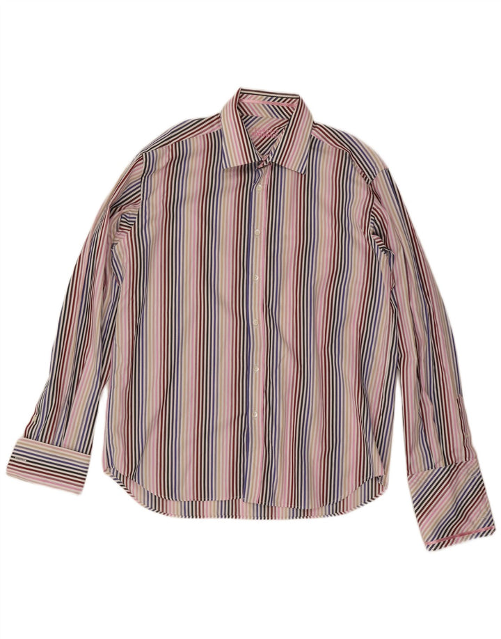 Muška svečana košulja Ted Baker, veličina 17 1/2 XL, raznobojni prugasti pamuk