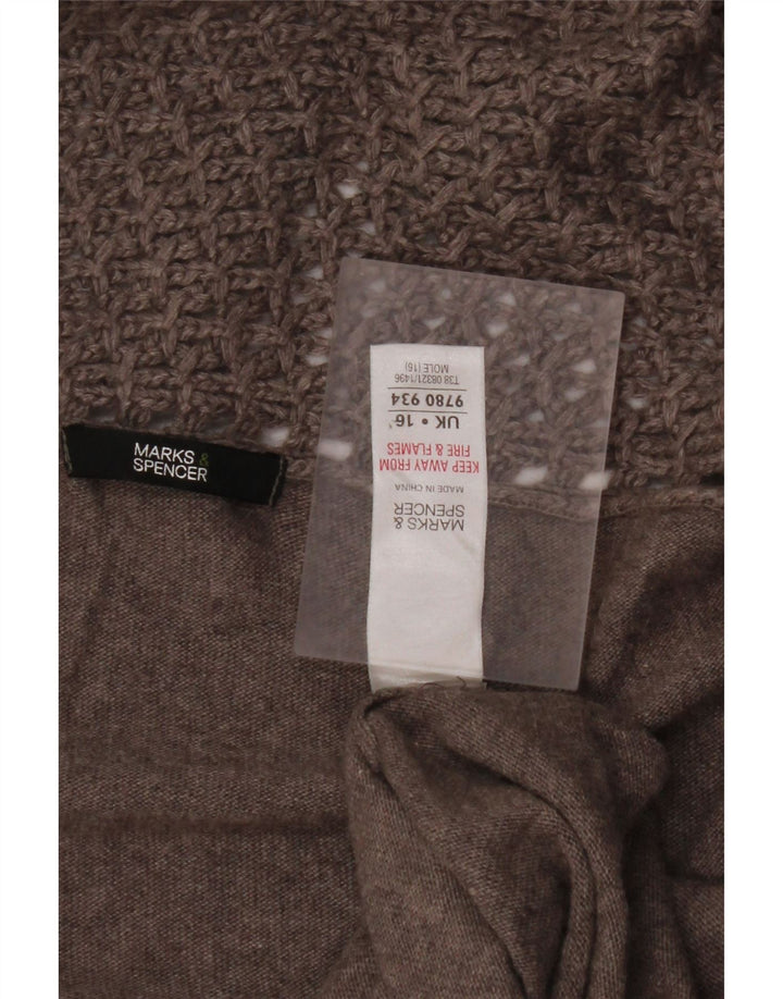 MARKS & SPENCER Ženski asimetrični džemper UK 16 Veliki sivi
