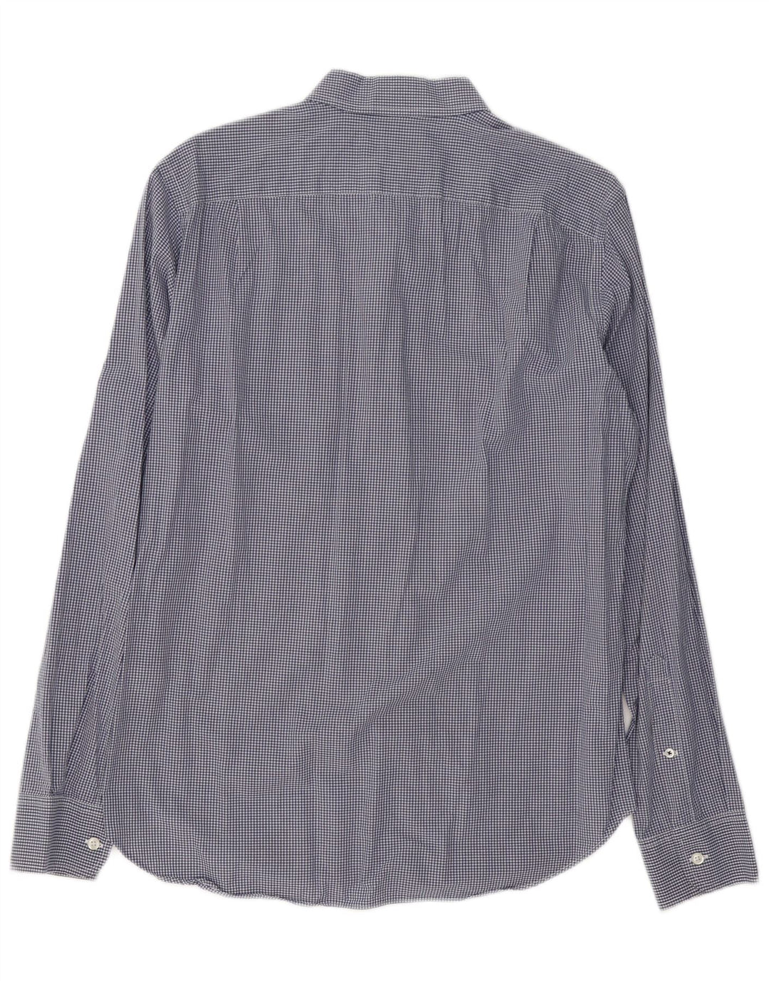 BONOBOS muška uska košulja Srednje tamnoplavi pamuk od ginghama