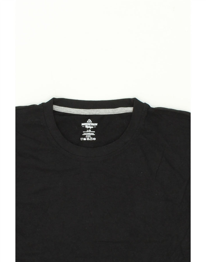 MOUNTAIN RIDGE Mens T-Shirt Top Large Black Cotton Vintage Mountain Ridge and Second-Hand Mountain Ridge from Messina Hembry 