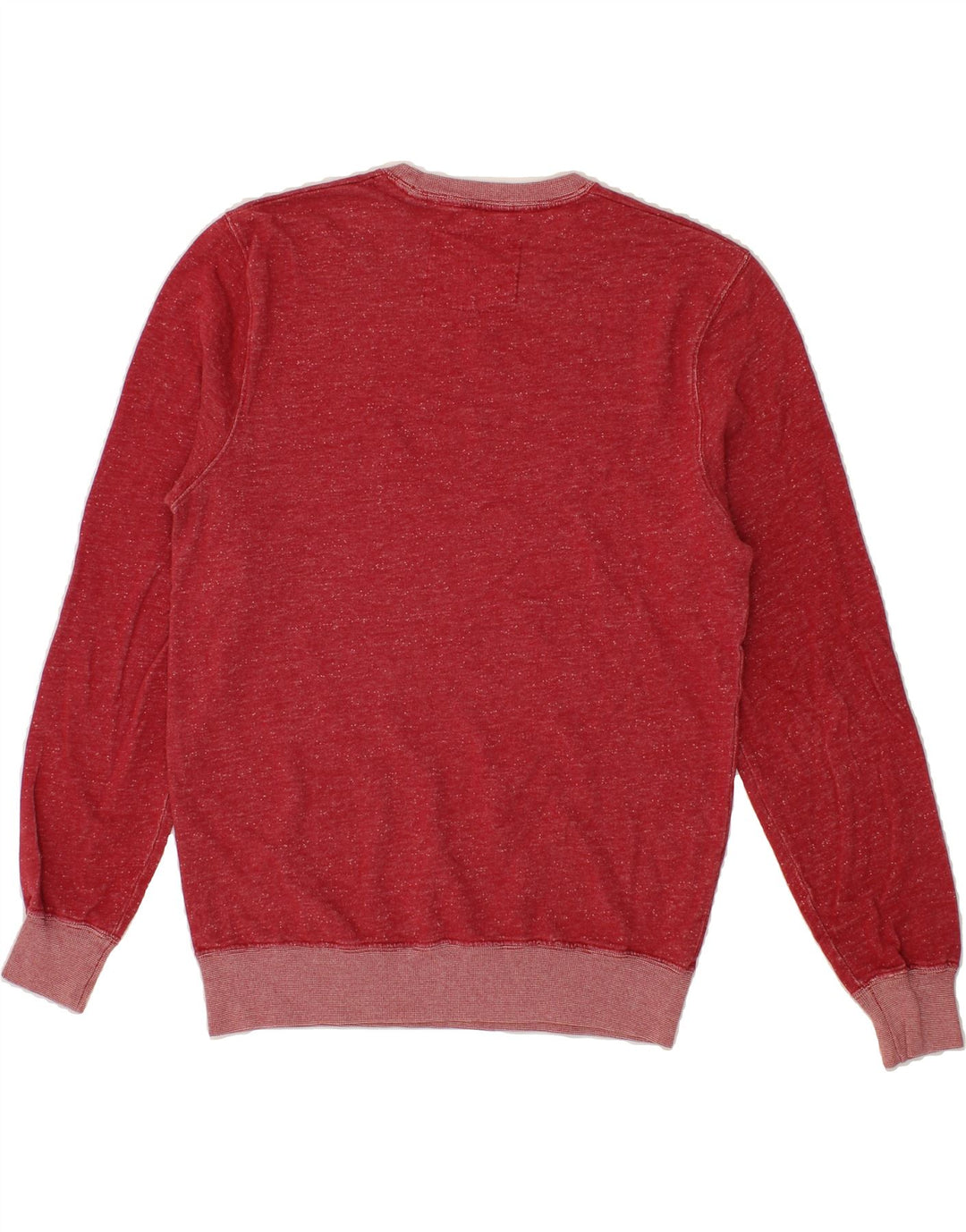 JACK WILLS Mens Graphic Sweatshirt Jumper Medium Red Flecked Cotton Vintage Jack Wills and Second-Hand Jack Wills from Messina Hembry 