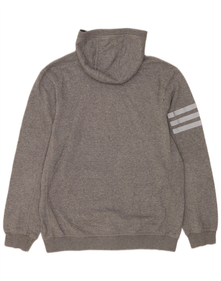 Adidas muška majica s kapuljačom, srednje sivi flekasti pamuk