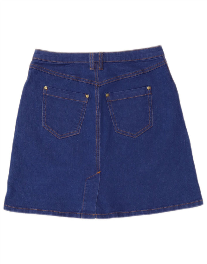 Topshop ženska mini traper suknja UK 8 mala W26 plavi poliester