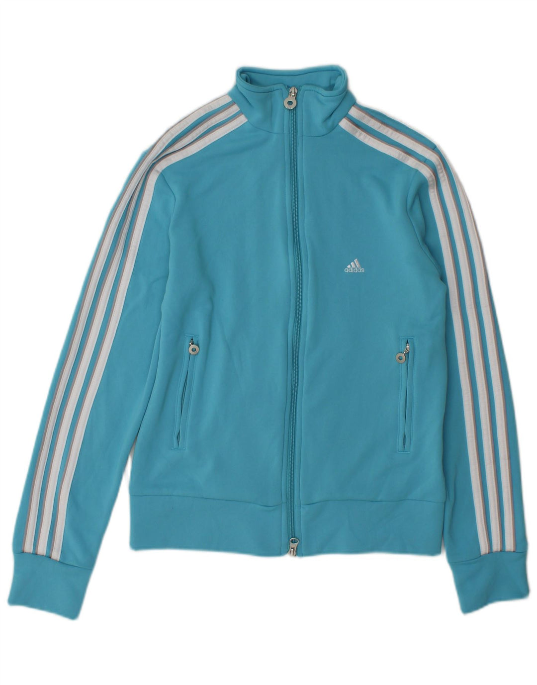 Adidas ženska gornja jakna trenirke UK 12 srednje plavi poliester