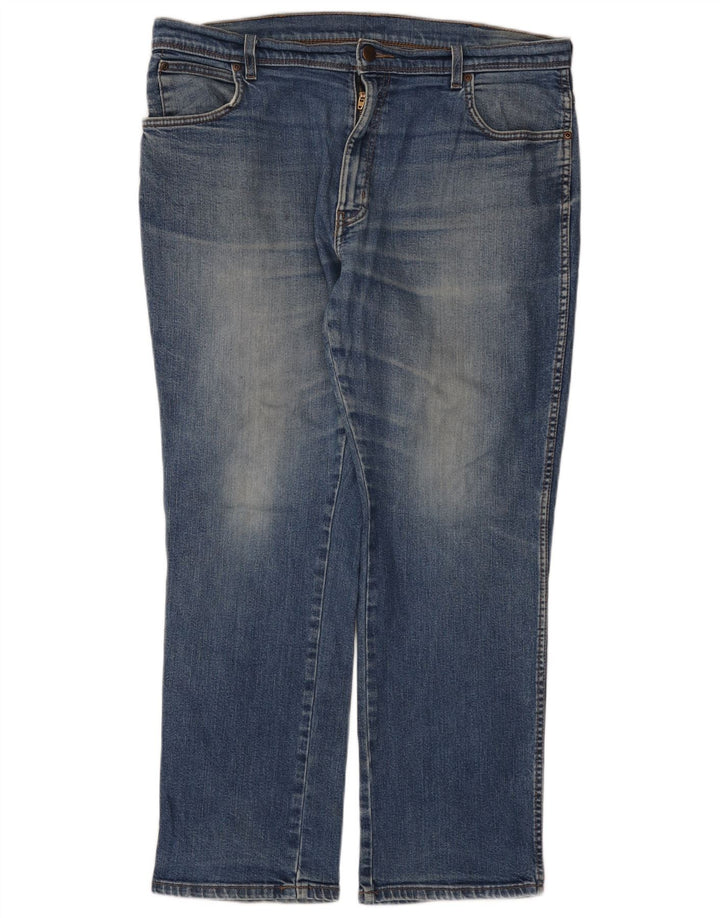Wrangler muške ravne traperice regularnog kroja W38 L30 plavi pamuk