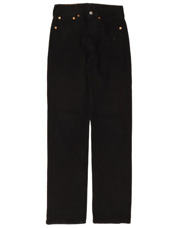 LEVI'S muške 501 ravne traperice W26 L32 crni pamuk