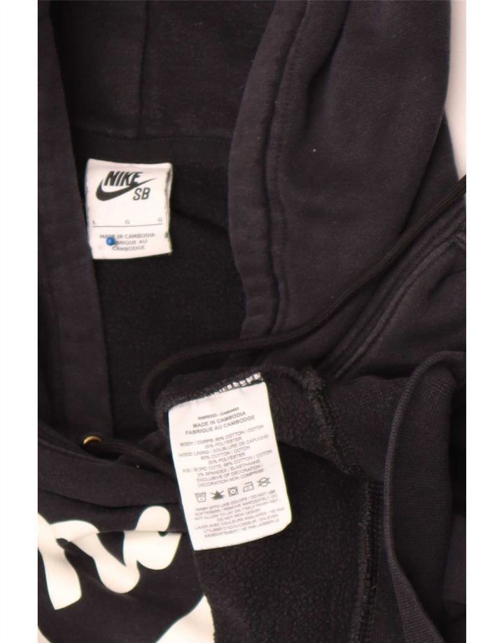 Nike muška majica s kapuljačom s kapuljačom, veliki crni poliester