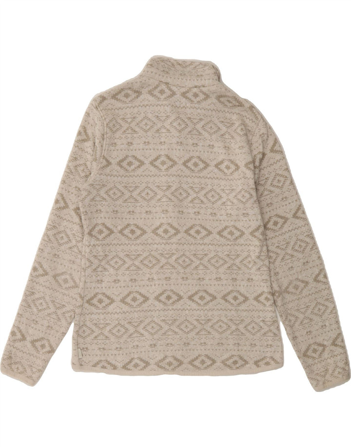 EDDIE BAUER Womens Tracksuit Top Jacket UK 12 Medium Grey Fair Isle Vintage Eddie Bauer and Second-Hand Eddie Bauer from Messina Hembry 