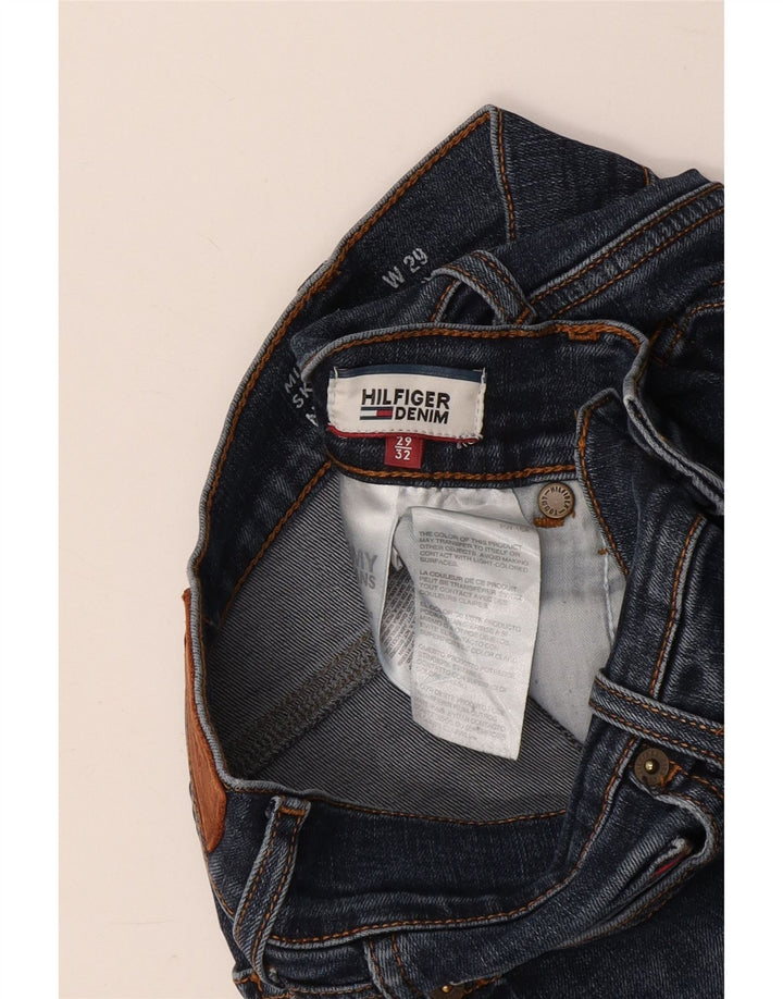 TOMMY HILFIGER Ženske uske traperice srednjeg rasta W29 L32 Plavi pamuk