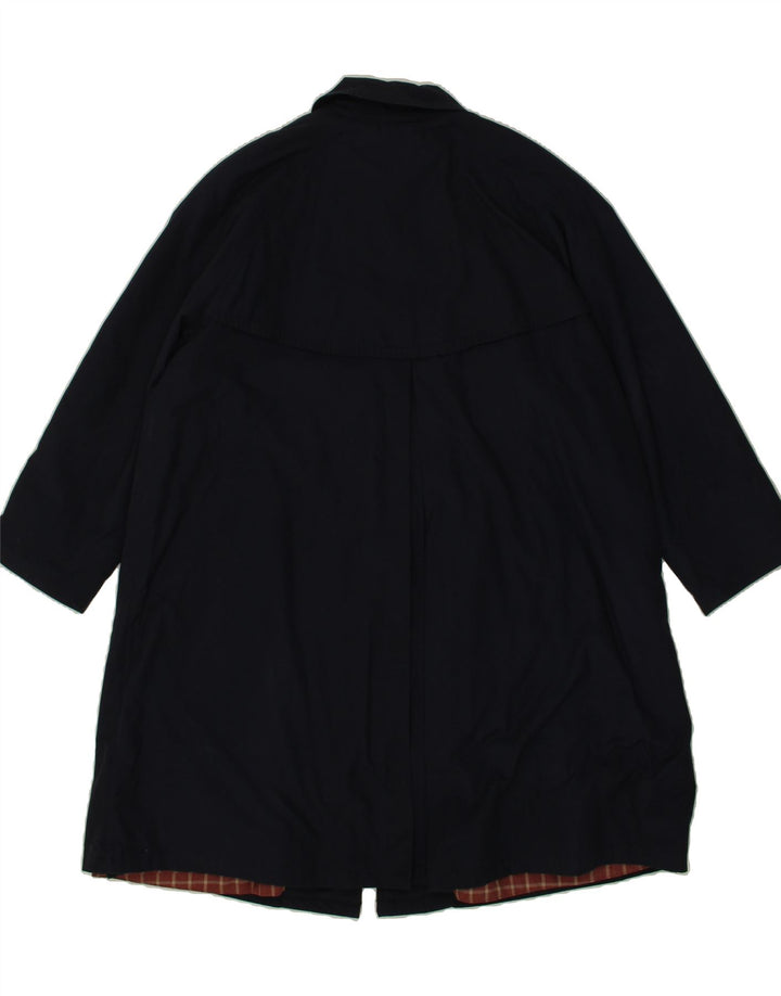 CHARON Womens Oversized Overcoat UK 10 Small Navy Blue Polyester Vintage Charon and Second-Hand Charon from Messina Hembry 
