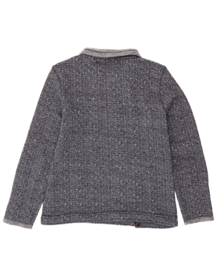 WEIRD FISH Muška majica s izrezom s patentnim zatvaračem Mala tamnoplava riblja kost