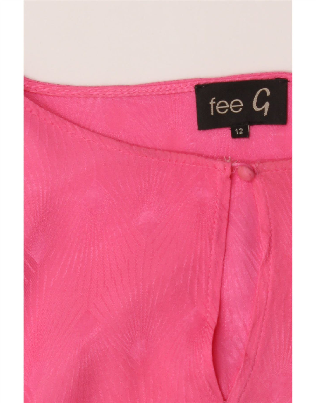 FEE G Womens Long Sleeve Blouse Top UK 12 Medium Pink Viscose Vintage Fee G and Second-Hand Fee G from Messina Hembry 