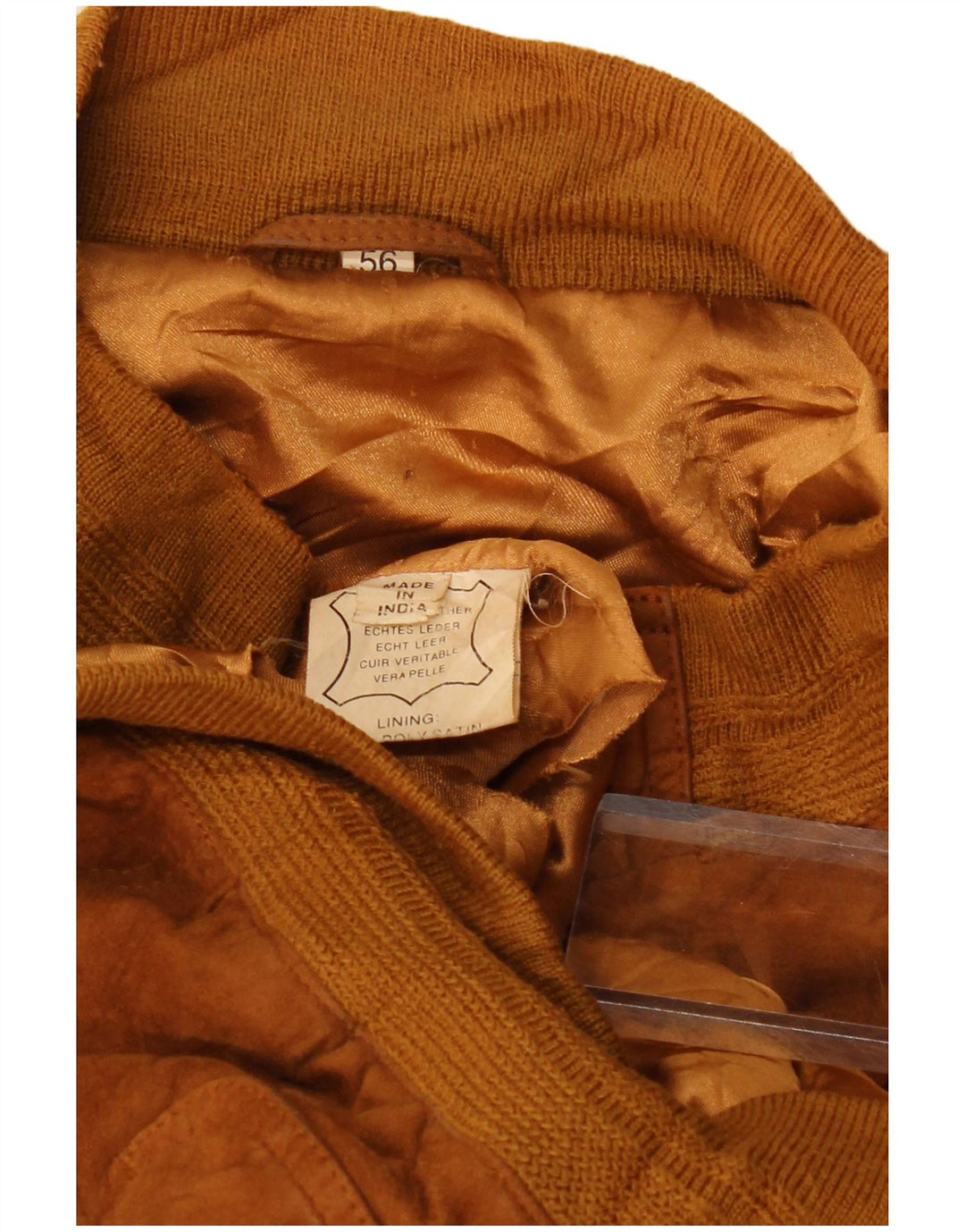 Vintage muška bomber jakna od brušene kože EU 56 3XL smeđa koža