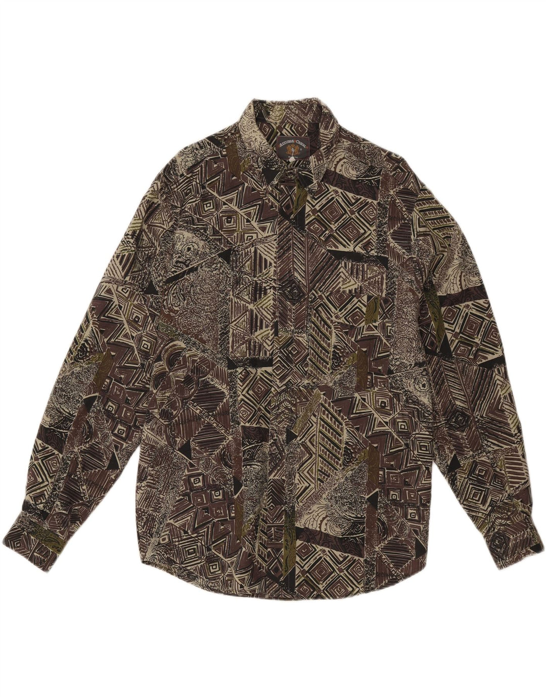 Azzurra muška košulja s apstraktnim uzorkom, velika zelena viskoza