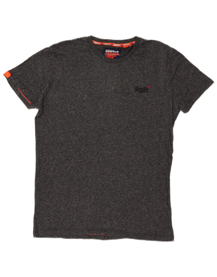 Superdry muška majica kratkih rukava, srednje sivi flekasti pamuk