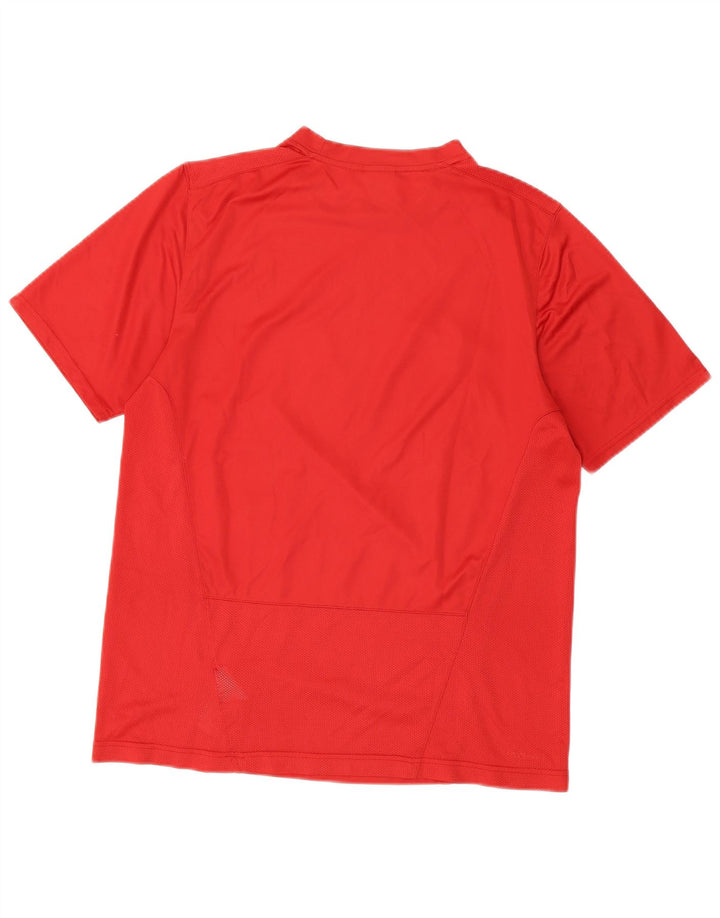 Nike Dri Fit majica kratkih rukava UK 39/41 srednje crvena poliester