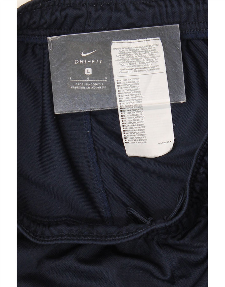 Nike muške Dri Fit hlače za trenirku, velike tamnoplave poliesterske hlače