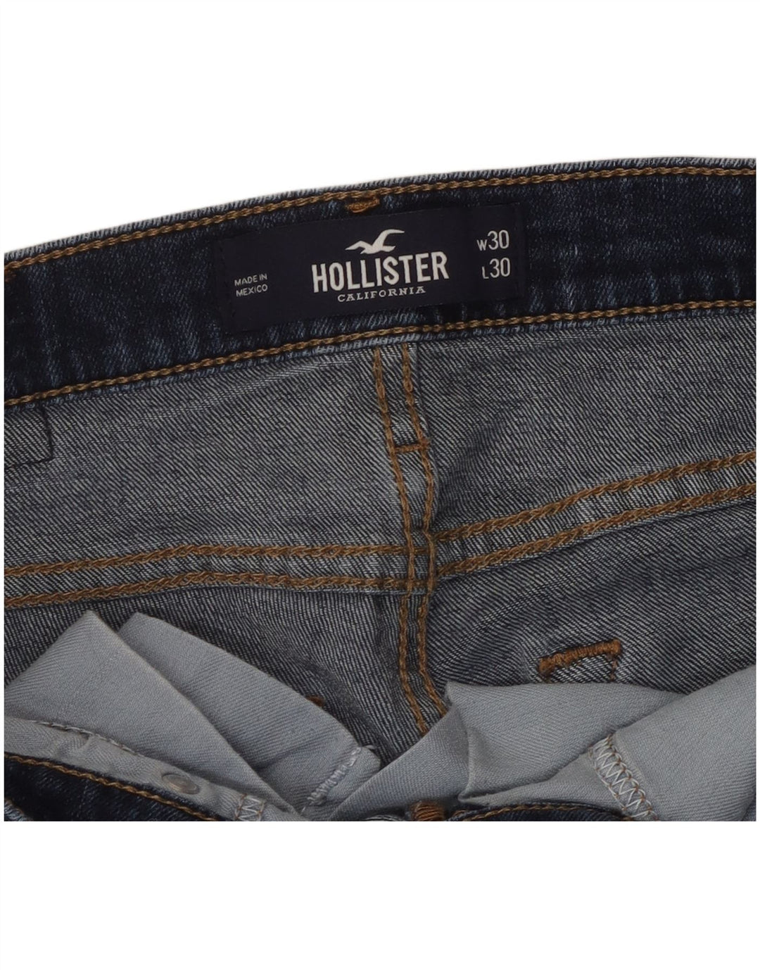Hollister muške uske ravne traperice W30 L30 plave