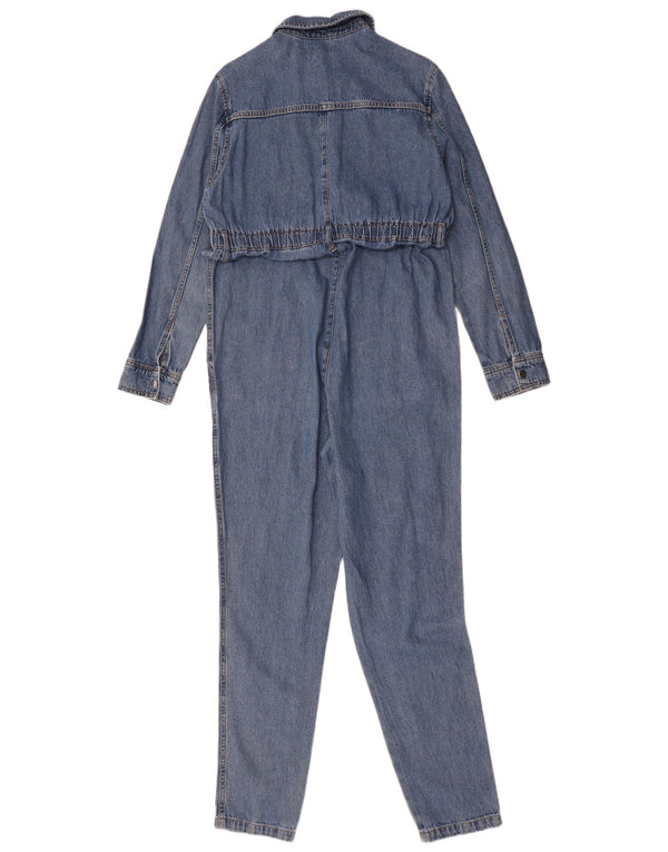 Topshop ženski preveliki traper kombinezon dugih rukava UK 10 Small Blue