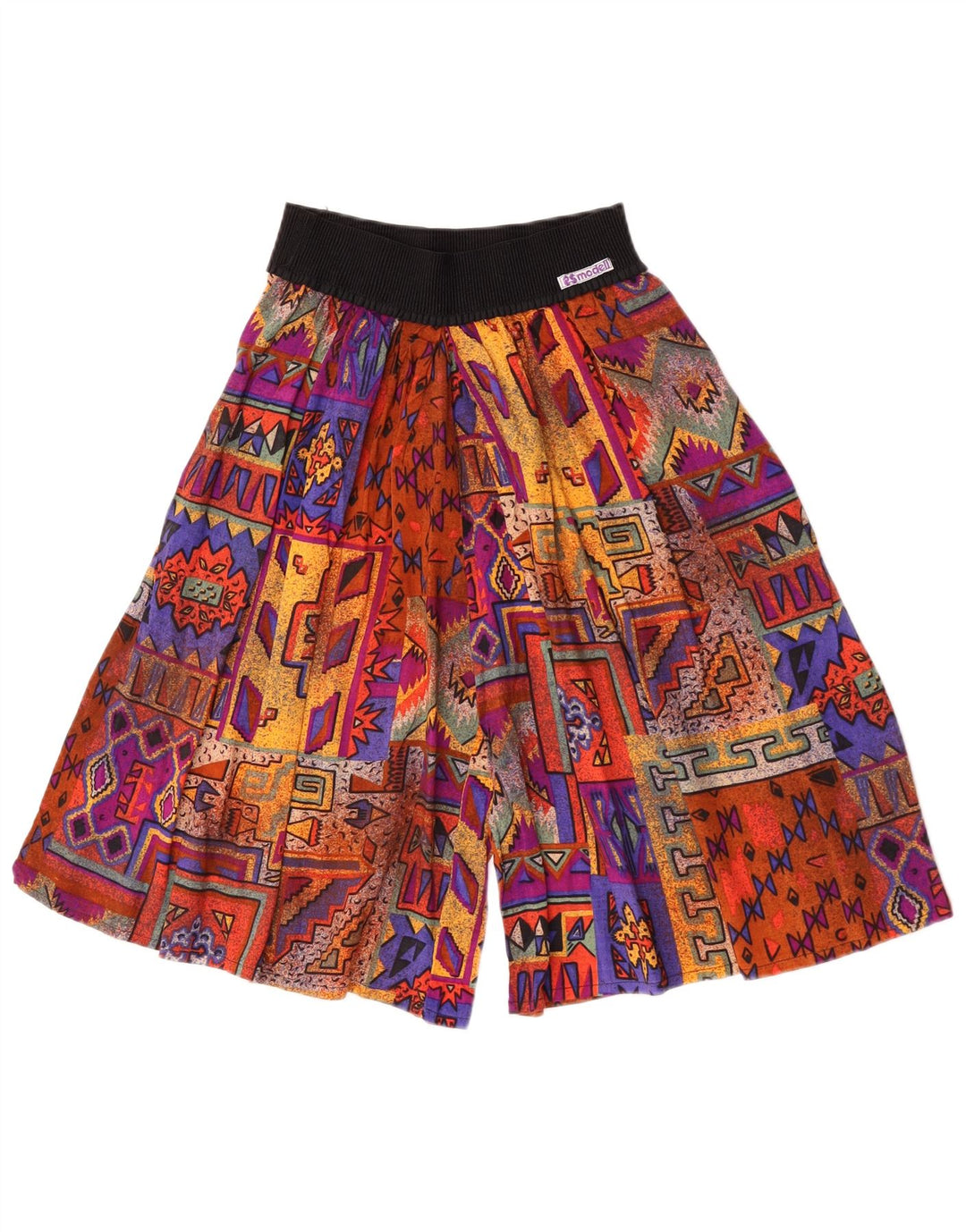 Vintage ženske ležerne kratke hlače visokog struka W26 mali raznobojni patchwork