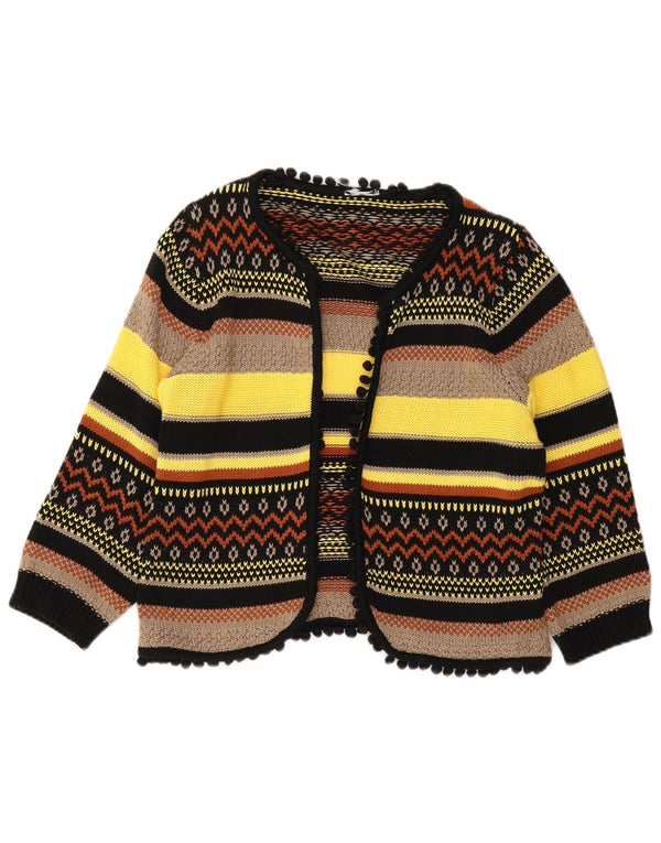 Vintage ženski bolero džemper UK 14 srednje raznobojne geometrije