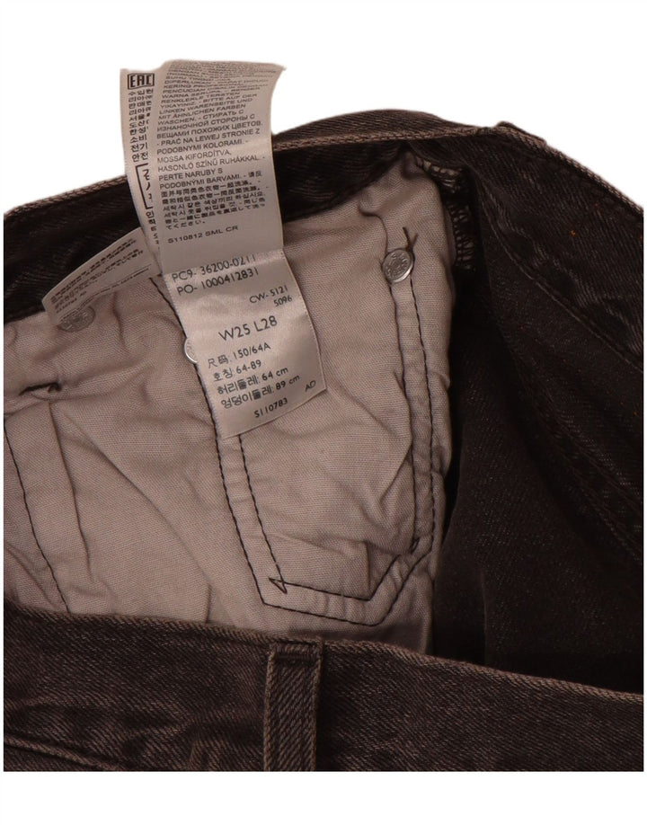 Levi's ženske 501 ravne traperice W25 L28 sivi pamuk