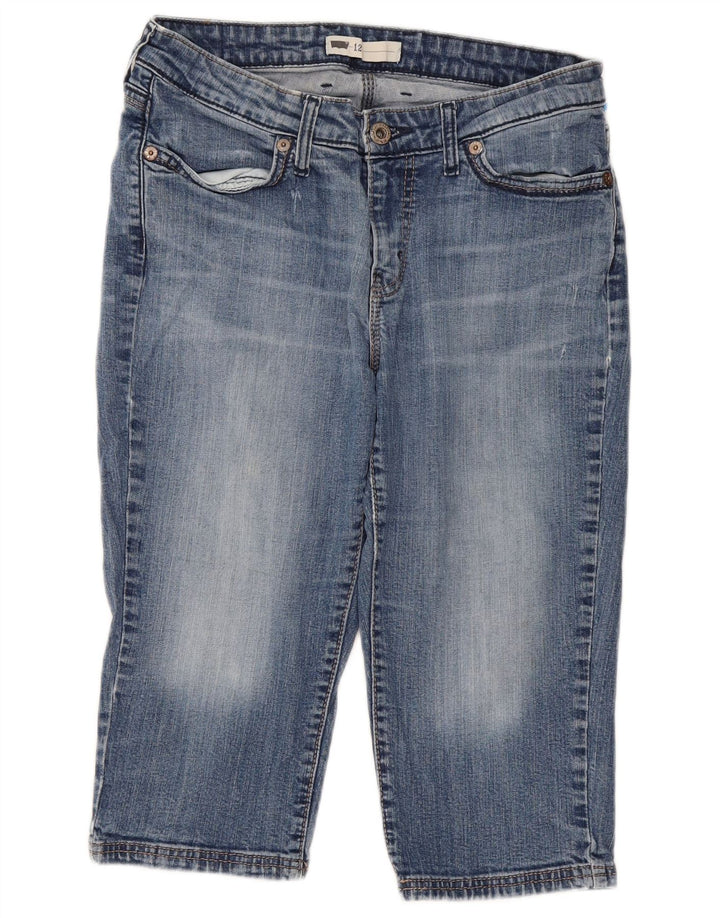 LEVI'S ženske kapri traperice US 12 Large W31 L18 plavi pamuk