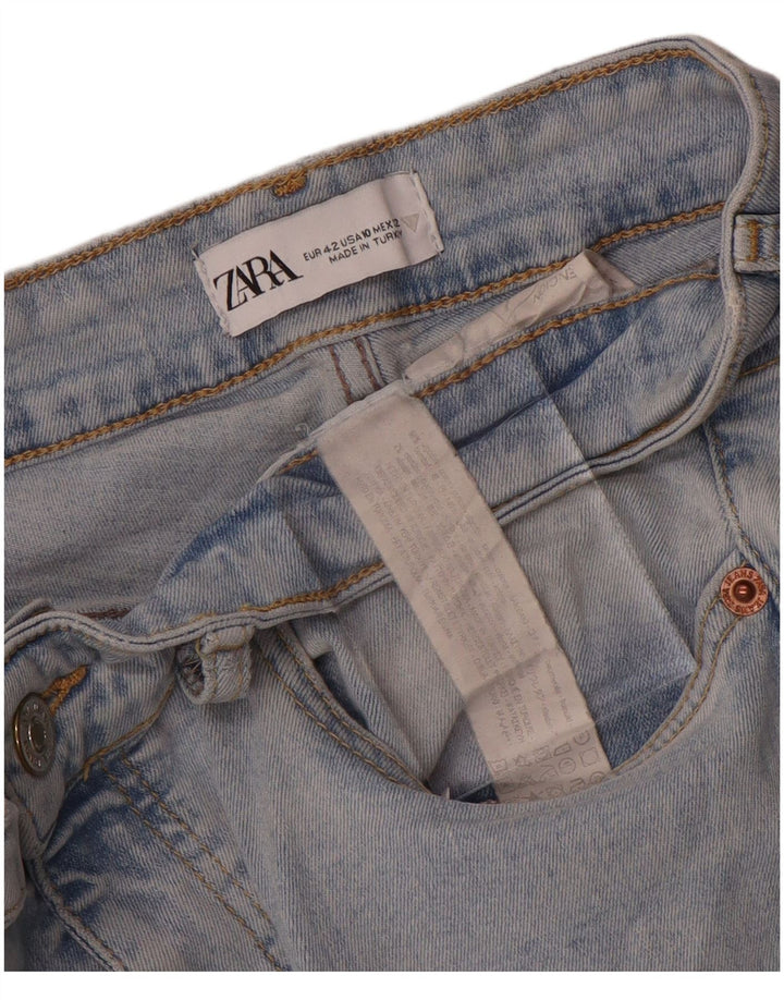 Zara ženske lepršave traperice EU 42 Large W32 L27 plavi pamuk