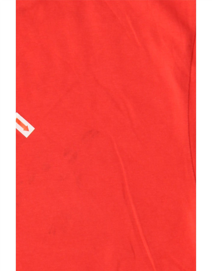 MOSCHINO Mens Graphic T-Shirt Top Small Red Cotton