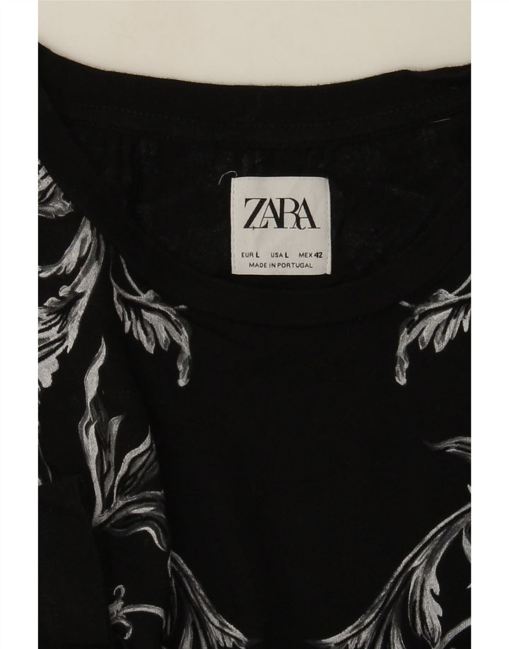 Zara muška majica s grafičkim motivima, veliki crni cvjetni