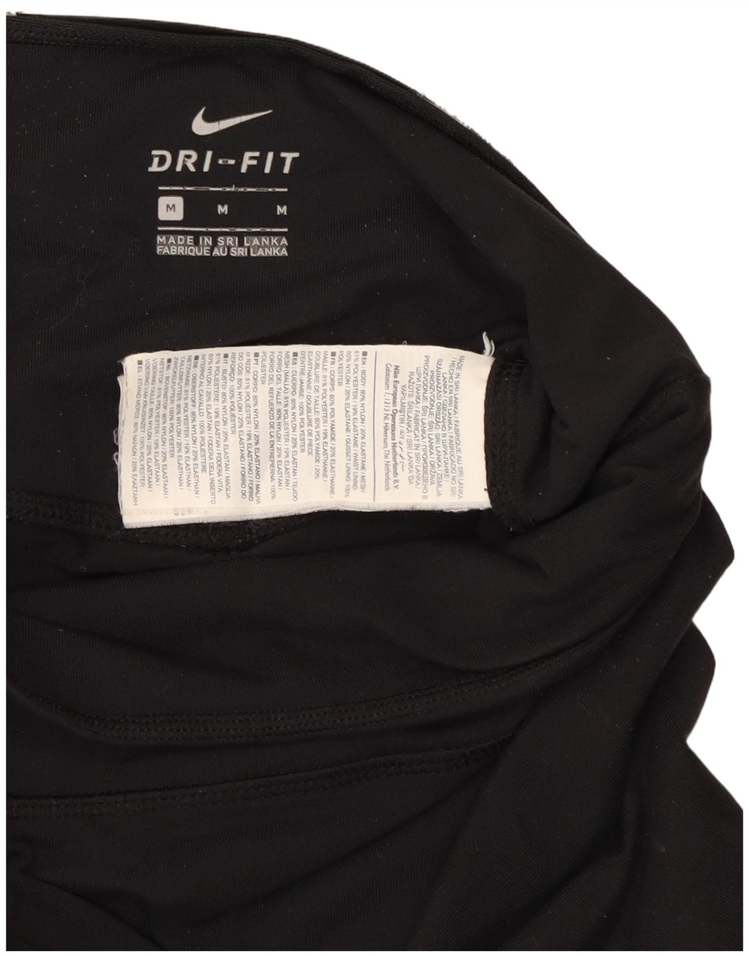 Nike Ženske Dri Fit Leggings UK 12 srednje crne najlonske