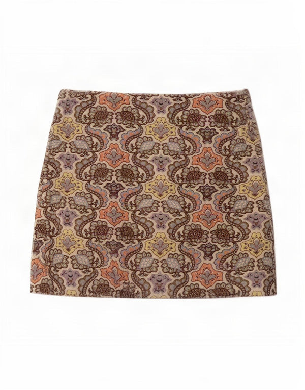 Zara ženska mini suknja XS W26 Raznobojni Paisley pamuk