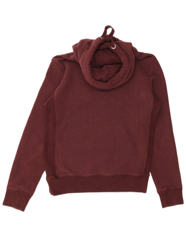 Superdry ženska majica s kapuljačom UK 12 Srednji bordo pamuk