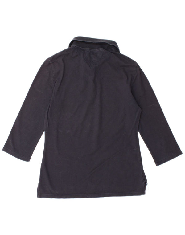 TOMMY HILFIGER Ženska uska polo majica UK 12 Srednje tamnoplava