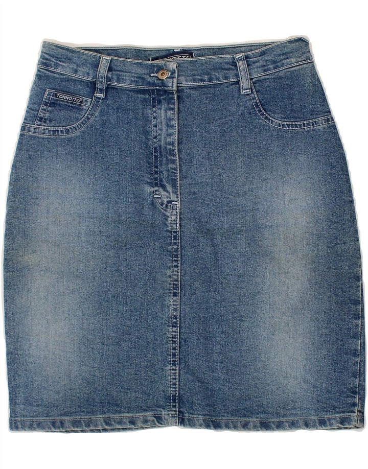 VINTAGE Womens Denim Skirt W29 Medium Blue Cotton Vintage Vintage and Second-Hand Vintage from Messina Hembry 