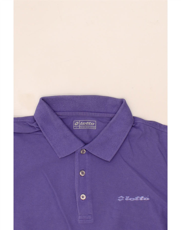 LOTTO Mens Polo Shirt Large Purple Vintage Lotto and Second-Hand Lotto from Messina Hembry 