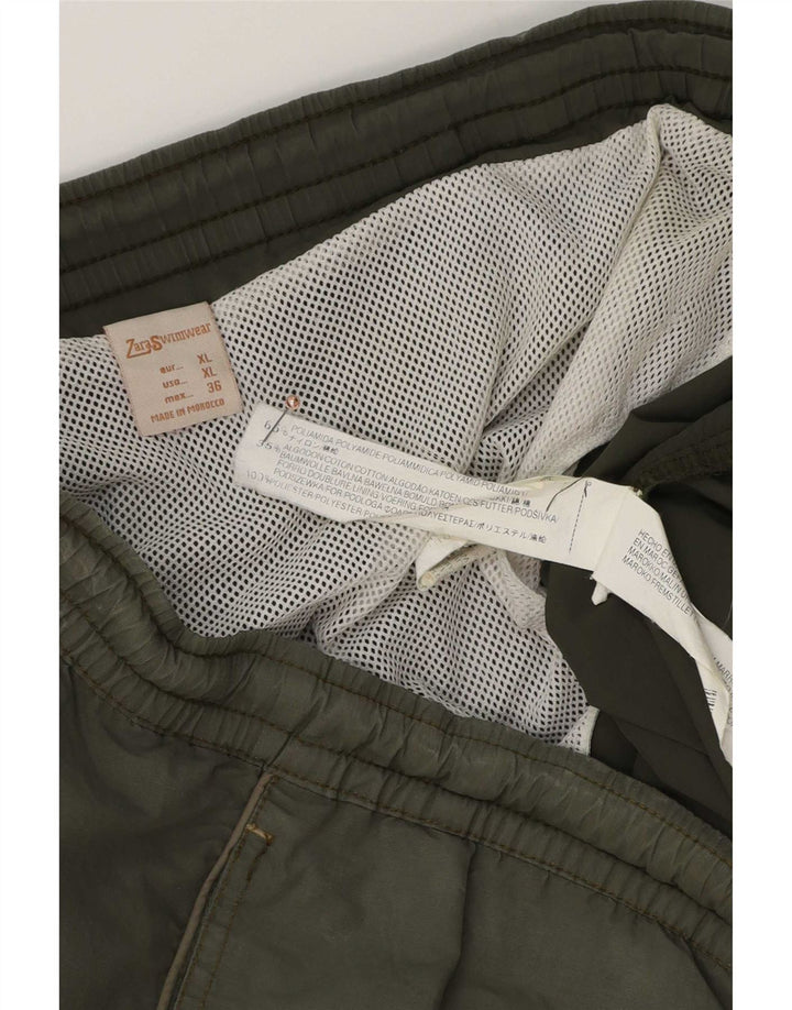 Zara muške kratke kupaće hlače XL zeleni poliamid