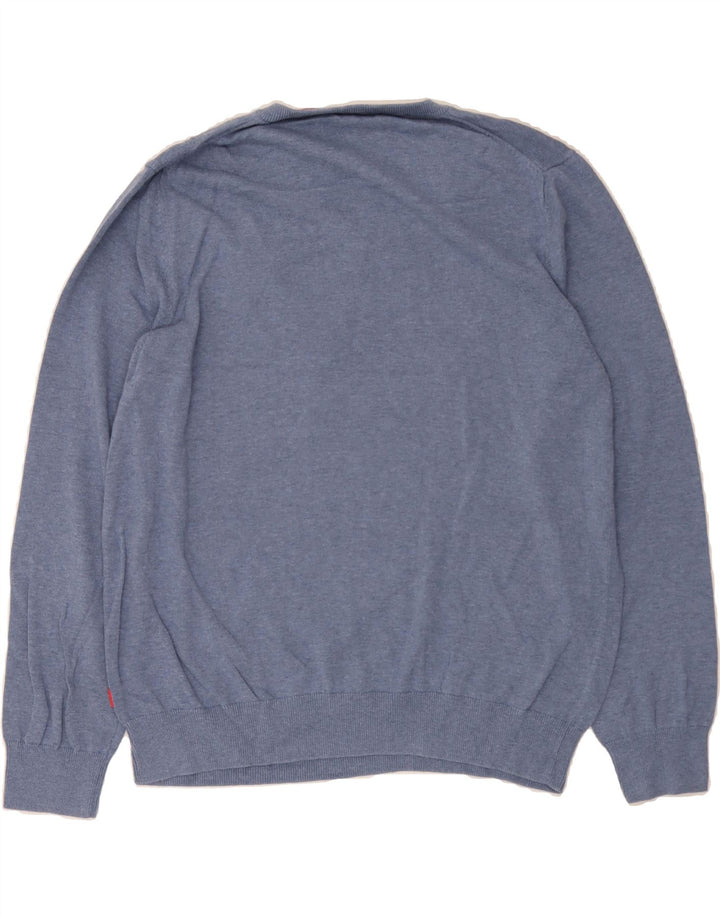 IZOD Mens V-Neck Jumper Sweater Large Blue Vintage Izod and Second-Hand Izod from Messina Hembry 