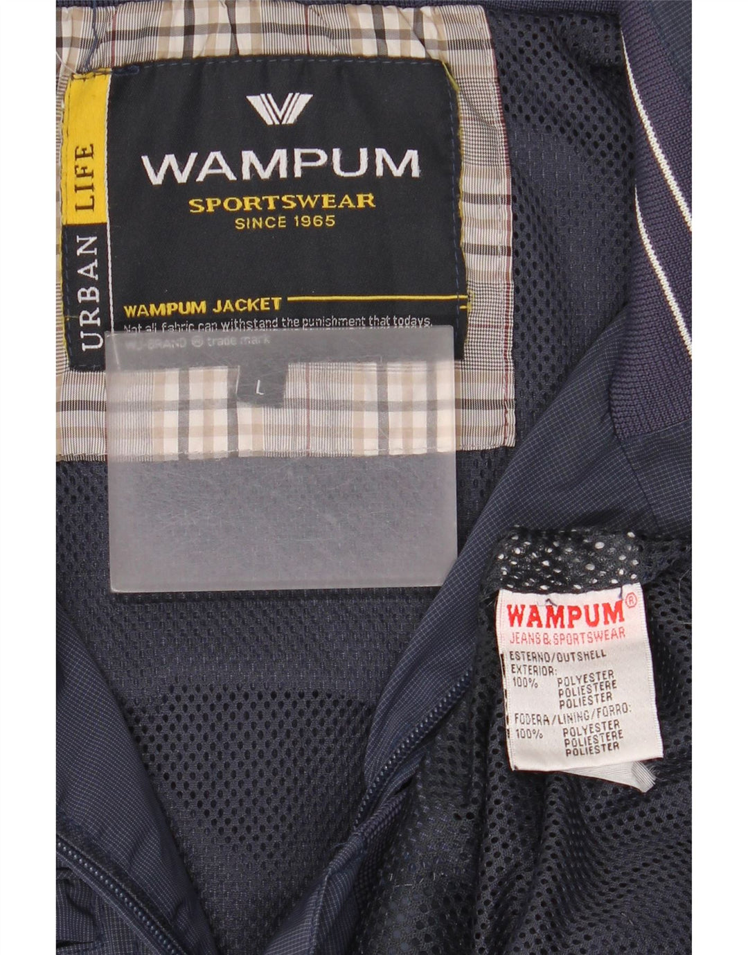 Wampum muška bomber jakna UK 40 veliki tamnoplavi poliester