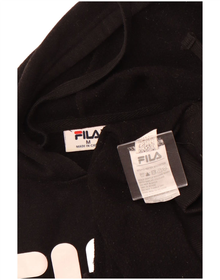 FILA Ženska majica s kapuljačom s kapuljačom UK 14 Srednji crni poliester