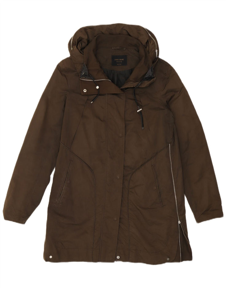 Zara ženska prevelika parka jakna s kapuljačom UK 10 Small kaki