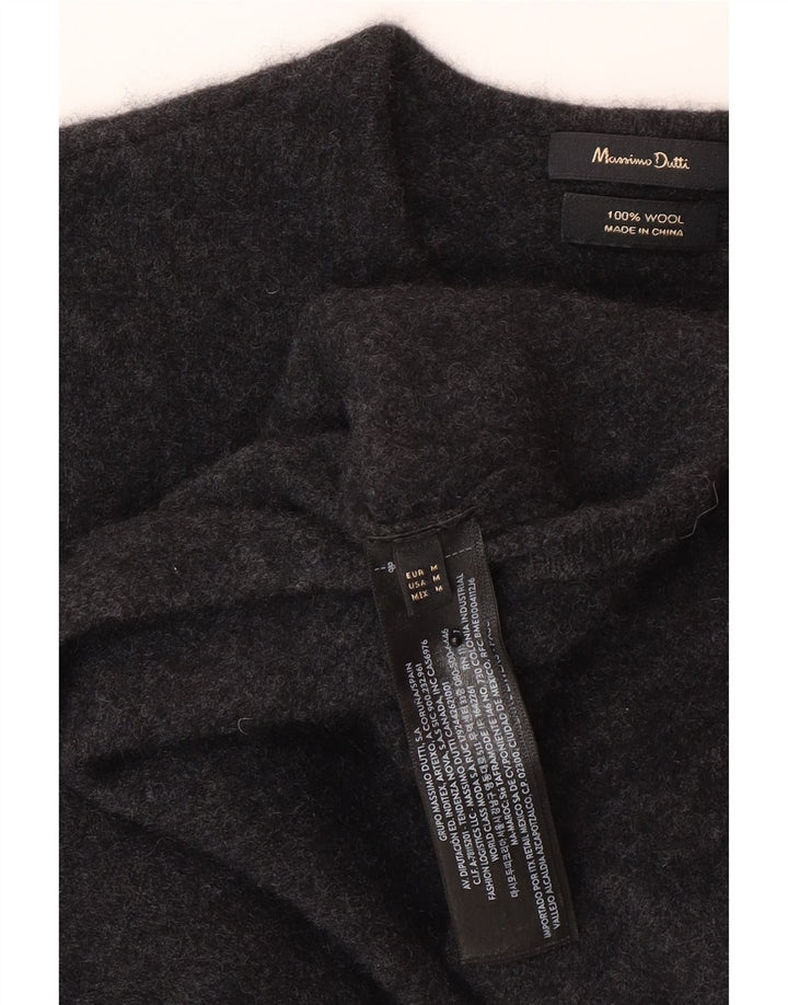 Massimo Dutti ženski kratki kardigan pulover UK 12 Srednje siva vunena